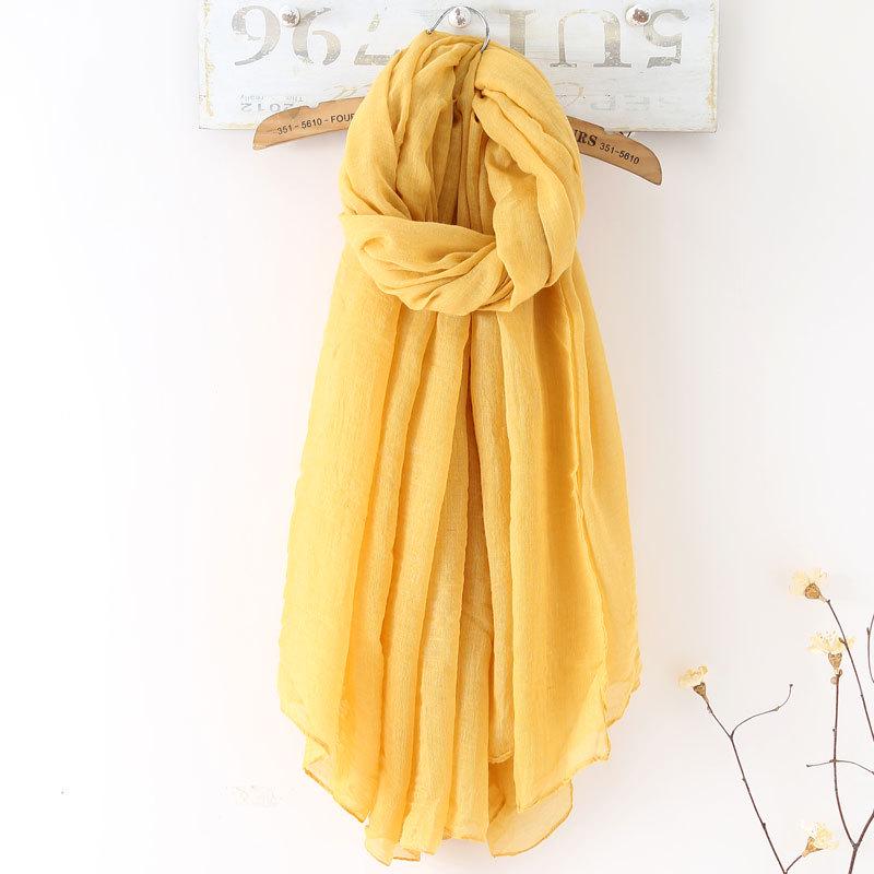 Dunhuang Desert Shawl - Qinghai Chaka Salt Lake Ethnic Scarf for Women, Cotton Linen Silk Blend