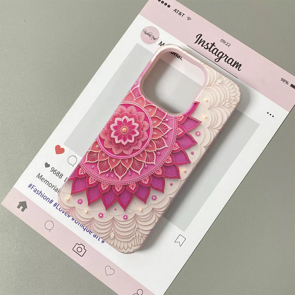 Blooming Mandala Flowers Phone Case For iPhone 17 17Air 16 15 14 13 12 11 Plus Pro Max High Quality Silicone Soft Cover Funda