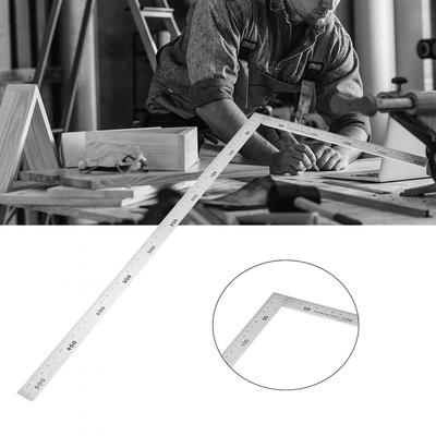 Stainless Measuring Ruler L Shape Right Angle Ruler 1.2 Mm Thickness Layout Template Tool 90 Degree Framing Square Ruler