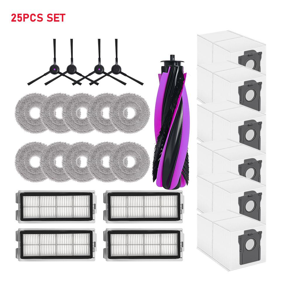 Hepa Filter Main Side Brush Spare Parts For Midea V12 Pro Sweeping Robot Vacuum Cleaner Dust Bag Mop Pad Home Accessories
