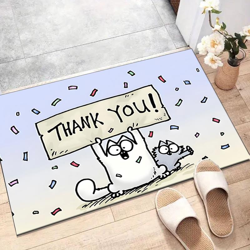 Simon's cat Polyester Carpet, Soft Indoor Mat for Office Chair, Living Room, Computer Desk - Decorative Home Office Rug Design