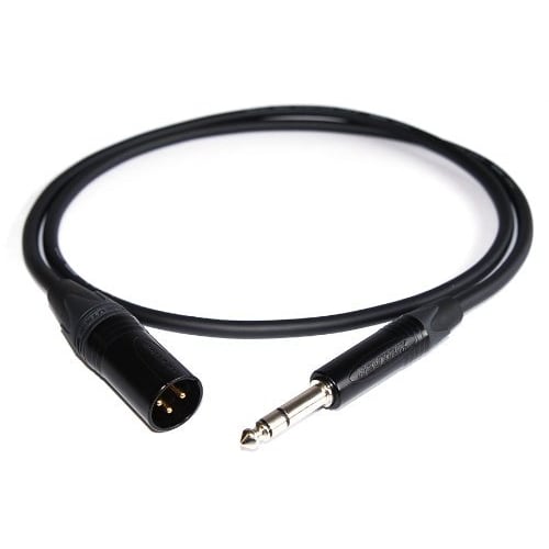 MOGAMI [2534 Black] XLR Male To TRS Phone Cable, 1.5m, for NEUTRIK NC3MXXB & NP3XBAG, with Black Bushing