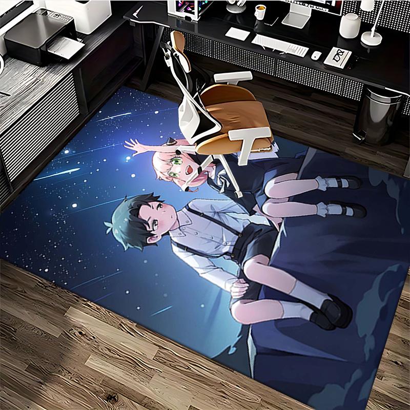 1pc Anime Cartoon Design Office Chair Mat - Seasonal Gift, Suitable for Home Decor, Living Room, Bedroom, Game Room & Dormitory Carpet (Kawaii Charact