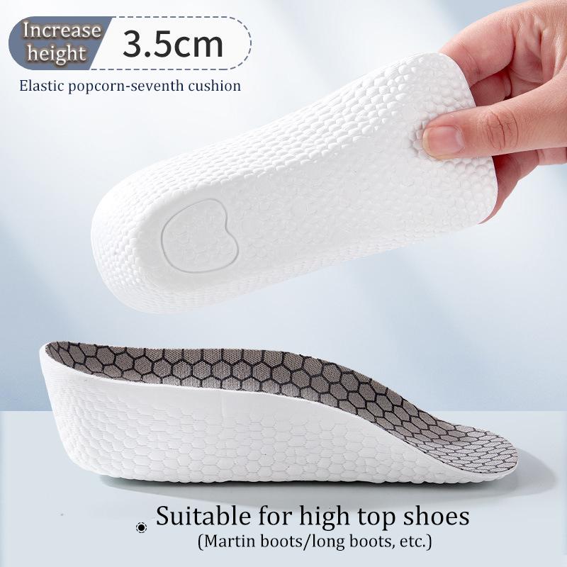 1pair Height Increasing Insoles Highly Elastic, Comfortable,Non-Slip,Men Women Shoes Flat Feet Arch Support Orthopedic Insoles