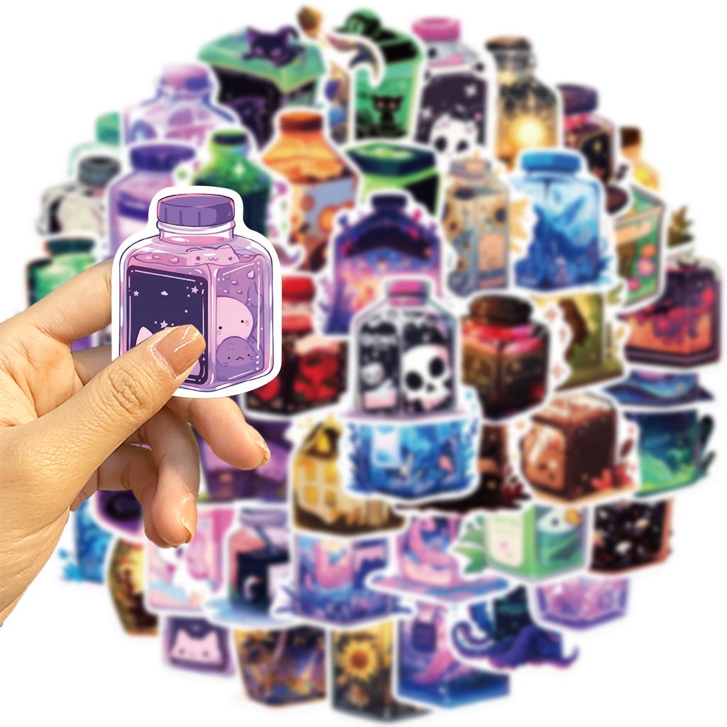 50 Magic Juice Graffiti Stickers Decorate Guitar Notebook Suitcase DIY Waterproof Stickers