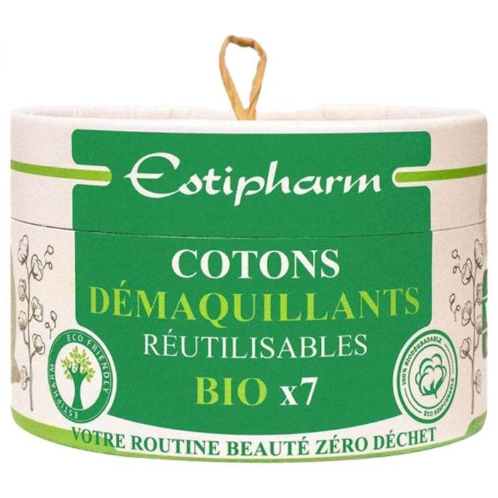 Cotons Démaquillants Réutilisables - Estipharm - 7 unités - Écologiques - Bio - Zéro déchet
