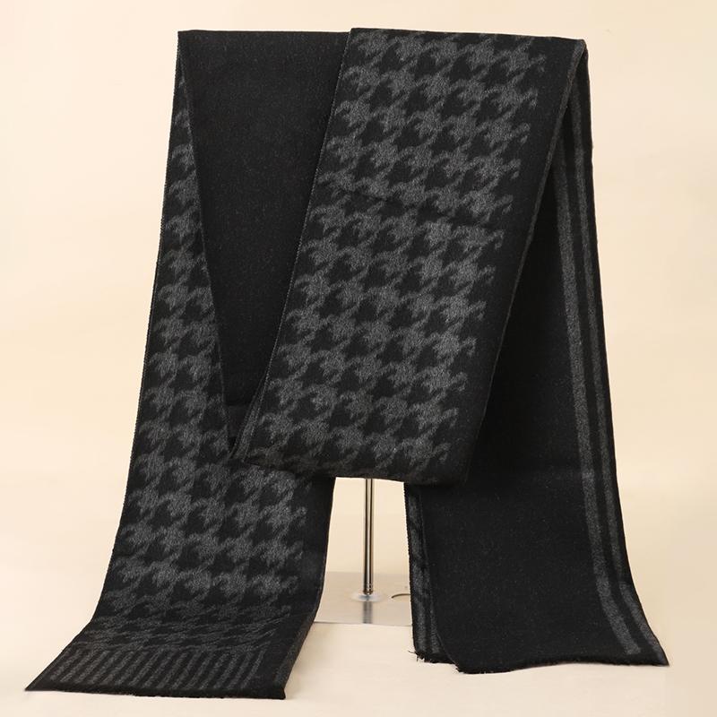 RUNMEIFA  Classic Autumn & Winter Warm Plaid Man Scarf Cashmere Wool Panama Soft Striped Long Scarf High Quality 40 Colors