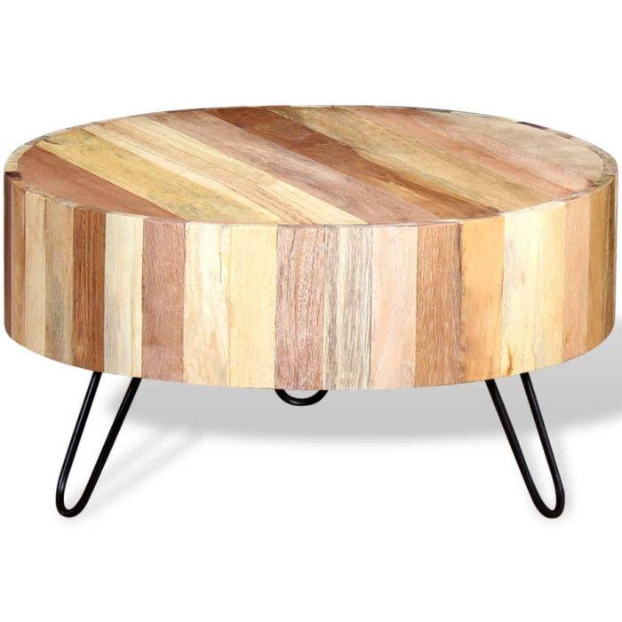 VidaXL Table basse Bois de récupération massif