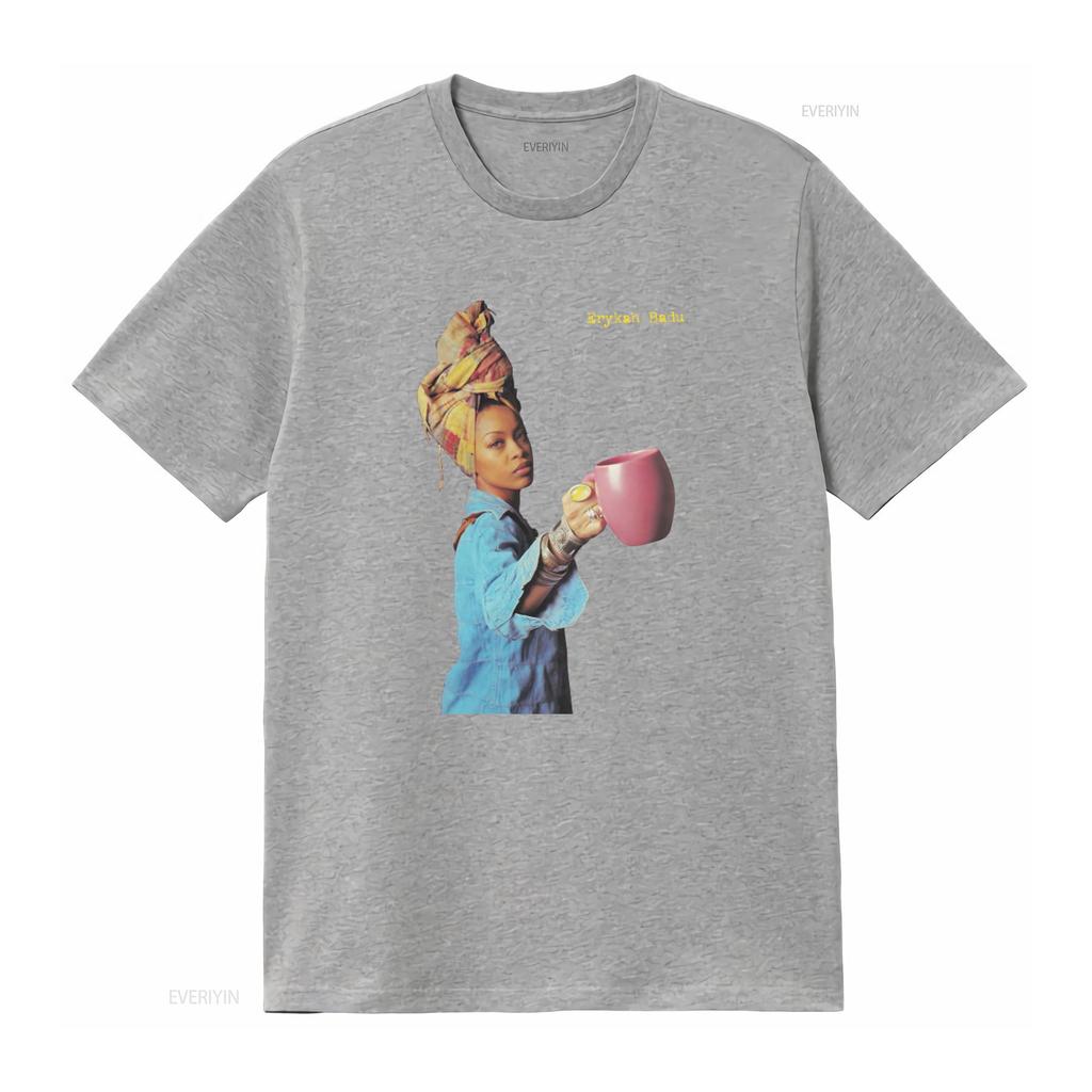T-shirt Erykah Badu Stile Retrò Design Ispirato all'Album Unfollow Me vintage Lavata Elastica Traspirante abbigliamento firmato