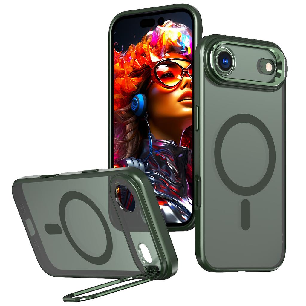For Apple 17Air Mobile Phone Case Magnetic Magsafe Metal Lens Holder for IPhone16 Anti-fall Protective Case