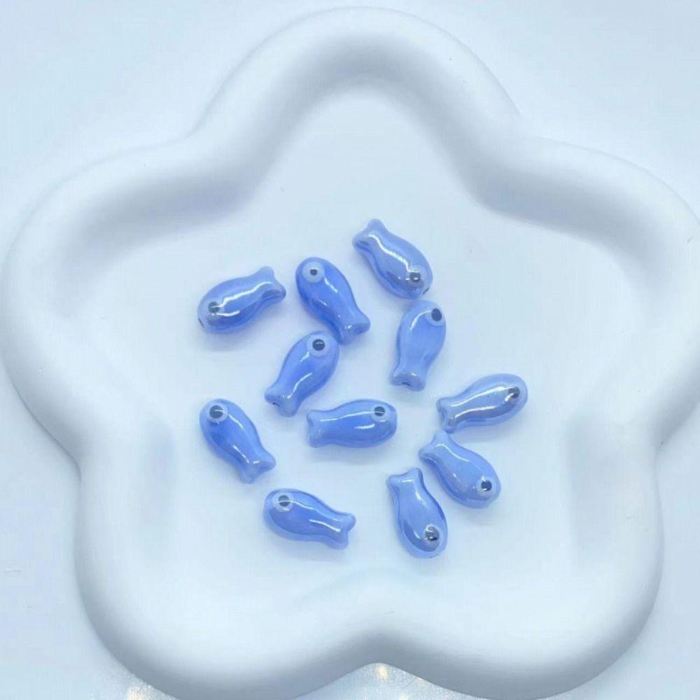 10Pcs Handmade Craft Ceramic Spacer Loose Beads Ceramic Jewelry Making Material  Gift