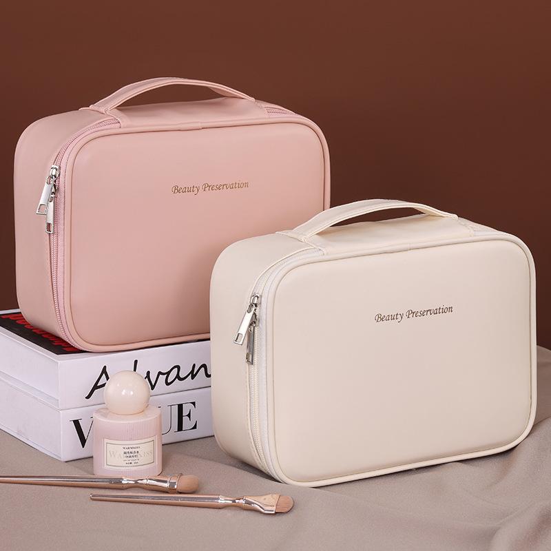 Handheld Makeup Bag, Detachable Partition, Large Capacity Multifunctional, Home Storage, Essential for Travel and Business Trips