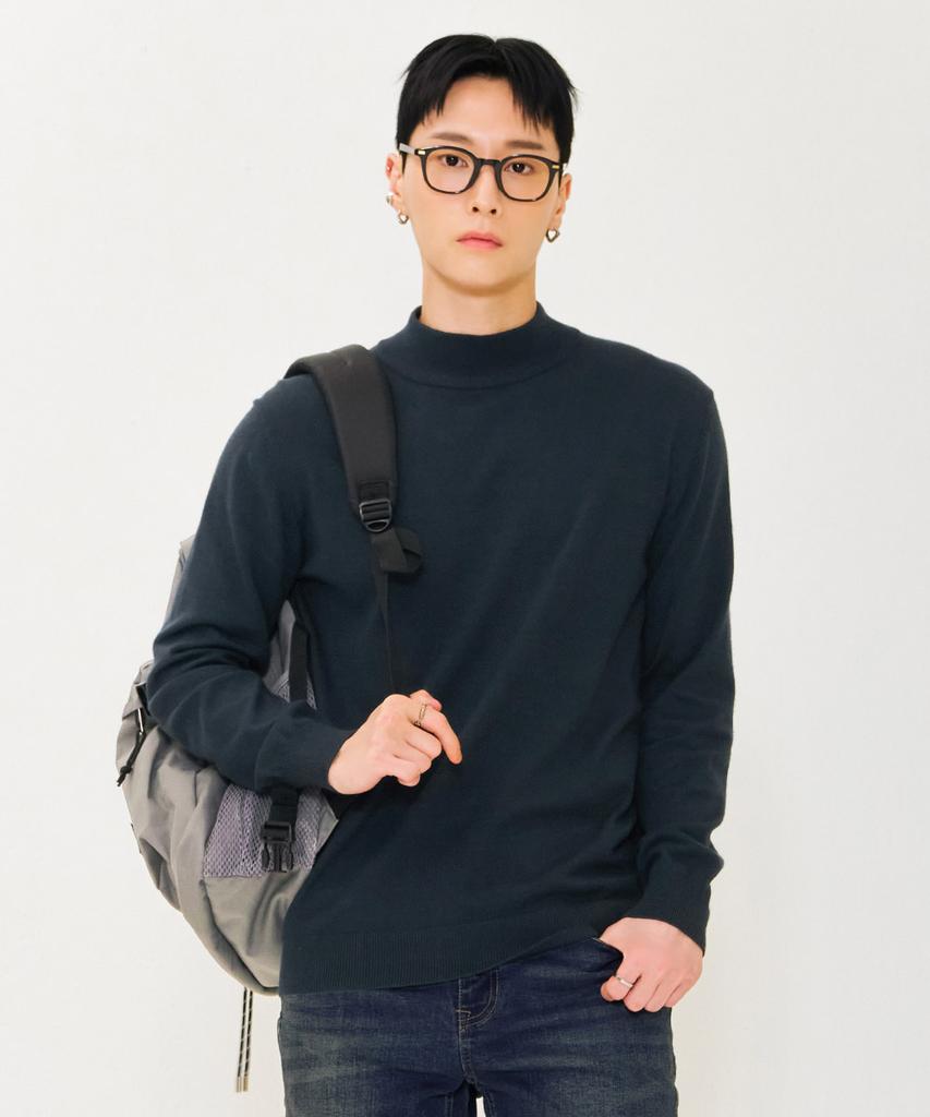 CHASECULT Men'S Essential Mock Neck Sweater - Green
