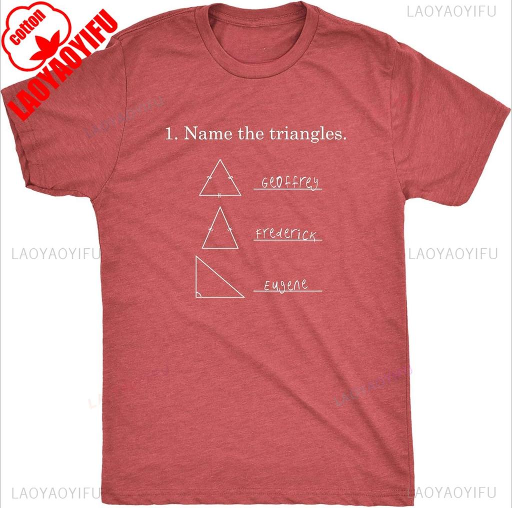 Unisexs Name The Triangles Funny Math T Shirts Sarcasm Novelty I Love Math Tee For Guys Summer Casual Loose Unisex Cotton Tops