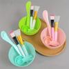 7pcs Face Mask Mixing Bowl Set, DIY Facemask Mixing Tool Kit, Facial Mask Bowl Stick Spatula Silicone Soft Face Brushes Spoons