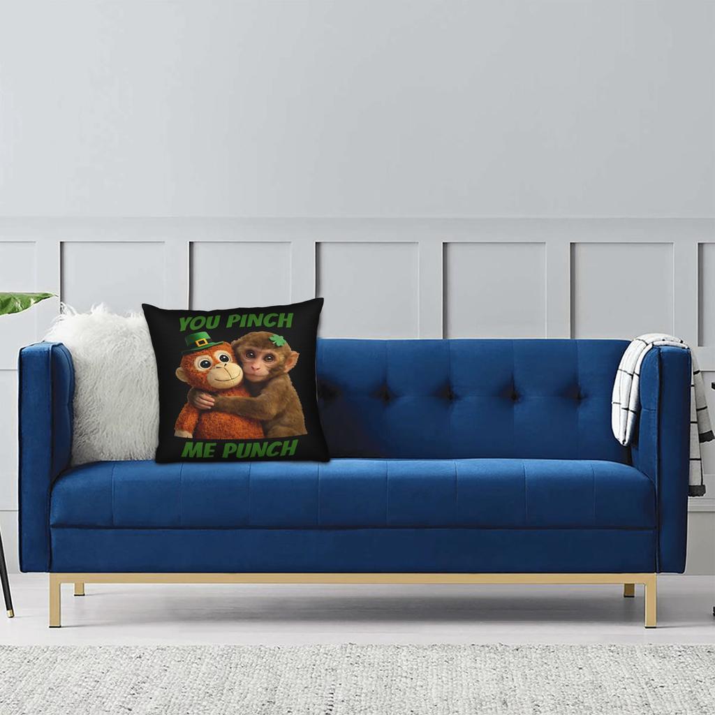 Punch Monkey Cute Pillowcase Printed Polyester Cushion Cover Decoration Pillow Case Cover Home 18''