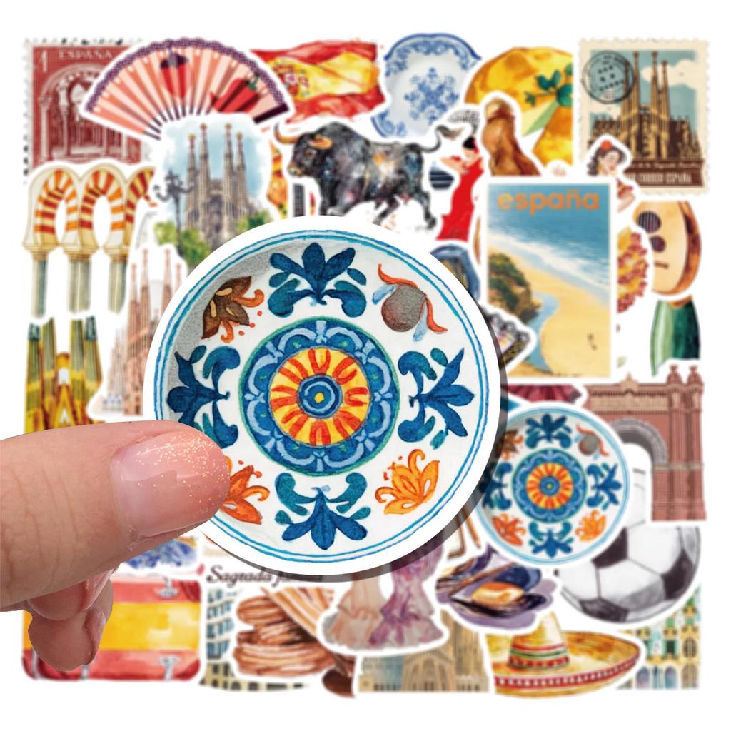 50 Spanish Aesthetic Graffiti Stickers for Guitar, Notebook, Suitcase, Skateboard