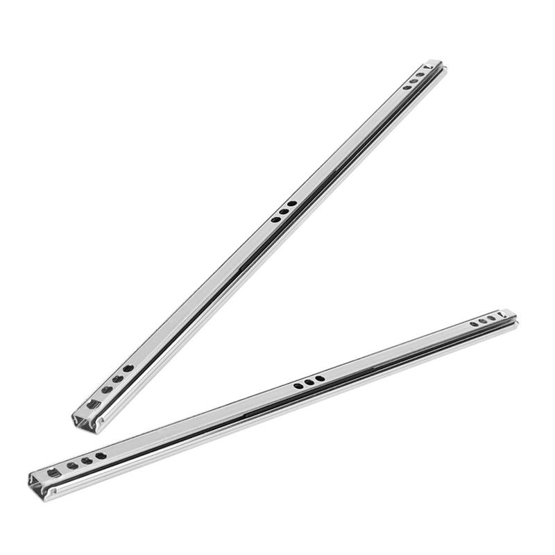 2Pcs/Set 342x17mm Cold Rolled Steel Drawer Rail Ball Bearing Slide for Cabinet Sideboard Drawer Rail Drawer Guide Drawer Slide