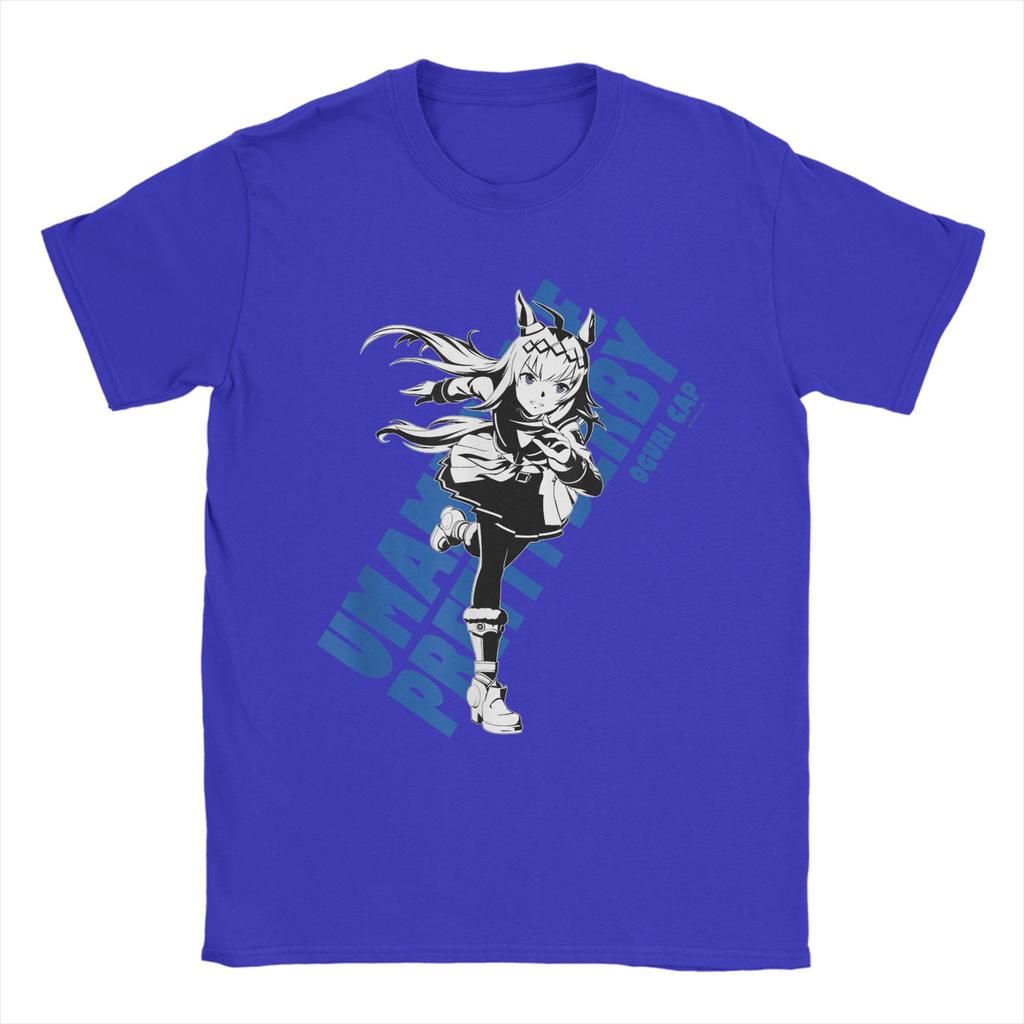 Vintage Umamusume Pretty Derby Oguri Cap T-Shirts Men Crew Neck Cotton T Shirts  Short Sleeve Tee Shirt Printing Clothes