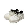 Leather Little White Shoes Women's 2025 Autumn New Heightening Platform Sports Shoes Women's Solid Color Versatile Comfortable Casual Muffin Shoes