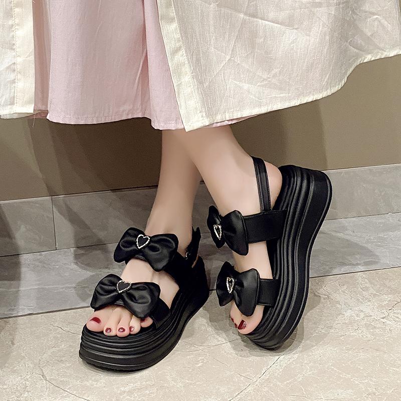 Women's High Heels 2025 High Quality Square Heels Mary Jane Bow Round Toe Buckle Dress Party Women's High Heels Chaussure Femme