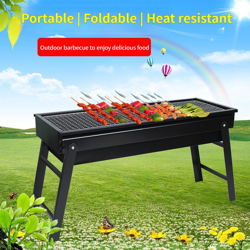Foldable Barbecue Grill Multi Functional Household Courtyard Charcoal Grill Outdoor Portable Barbecue Cooking Tools