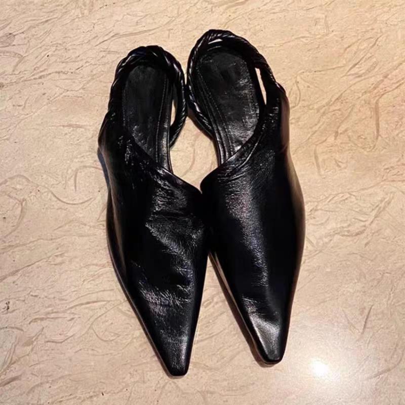 Spitze Damen Sandalen Flach Freizeitschuhe 2026 Neuer Designer Sommer Elegante Slingbacks Damenschuhe Hausschuhe Gehen Zapatos