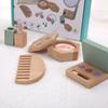 Wooden Beauty Salon Play Set Wooden Makeup Set Girls MakeUp Dressing Table Cosmetics Toys Birthday Gifts For Children