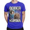 Funny Bober Kurwa Funny Beaver Meme Galaxy Universe T-Shirt for Men Round Neck Cotton T Shirts Short Sleeve Tee Shirt Tops