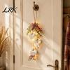 Fall Harvest Home Decorations Heart-Shaped Wooden Decorative Hanging Ornaments with LED Light, Rustic Farmhouse Heart Wall Pendant Boho Bedroom