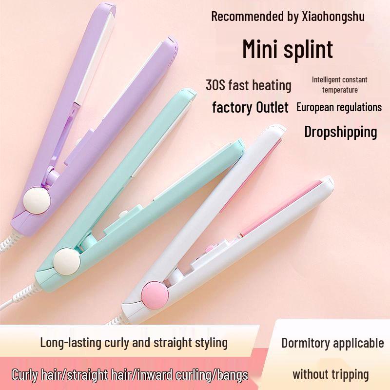 Dual-Use Mini Hair Straightener & Curler for Bangs