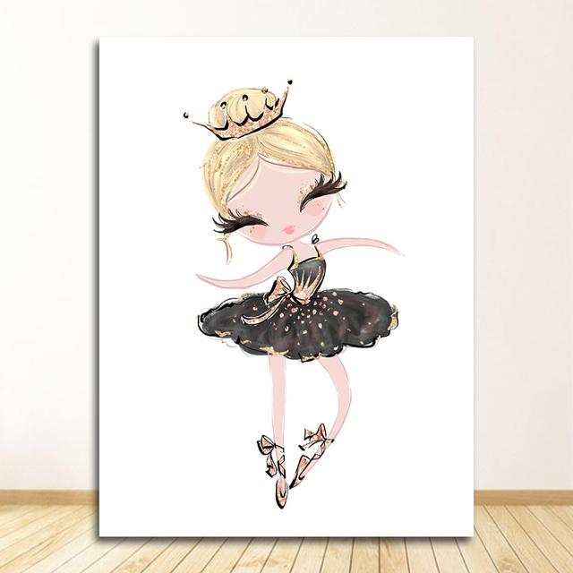 

Декор для детской комнаты, украшение для гостиной, настенные картины, танцевальные картины для девочек, холст для детей, детские постеры и принты 21cm×30cm NoFrame