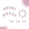 Press on Nail Short Square Fake Nail with Cats Eye Designs Glitters Glues on Nail Glossy False Nail Artificial Nail