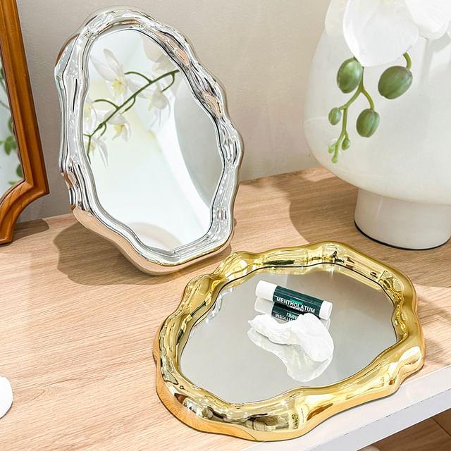 Yunikon - Irregular Plastic Desktop Mirror (Various Designs) Black