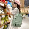 Schoolbag New Solid Color Large Capacity Backpack Lightweight and Simple Student Schoolbag Versatile Junior High School Student High School Backpack