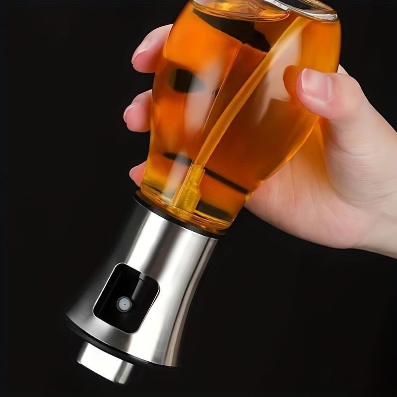 304 Stainless Steel Glass Oil Spray Bottle Large Capacity Pressurized Spray for Kitchen, BBQ, Grilling BPA Free, Triangular Design, Perfect for Olive