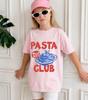 Pasta Club Kids Shirt, Funny Kids Food Shirt, Tomato Pasta Graphic Tee, Kids Summer Shirt, Italian Kids Shirt, Cute Vacation Outfit