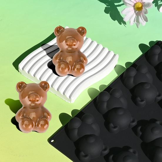 Bear Shaped Silicone Mousse Mold Reusable Baking Mold for Cakes Desserts Heat Resistant Non-Stick & Easy Clean Baking Mold for Home Bakers & Sweet