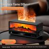 Remote-Controlled Retro Fireplace Aroma Diffuser with Seven-Color Flame and Humidifier