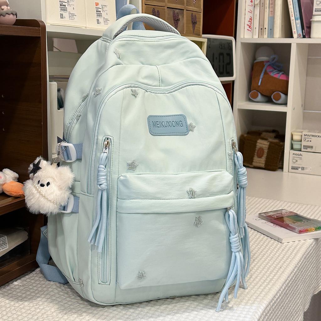 Schoolbag Fashion College Wind ins Large Capacity Star Female Backpack Junior High School Student School Bag Female Travel Backpack