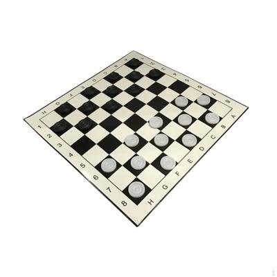 Travel Checkers Board Foldable Chessboard Educational Table Game Classic Draughts for Family Reunion