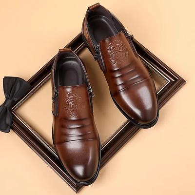 Moda Sapatos de couro clássico para homens Sapatos sociais masculinos de escritório Sapatos masculinos sem cadarço Mocassins masculinos Moda masculina Mocassins Zapatos De Vestir Hombre