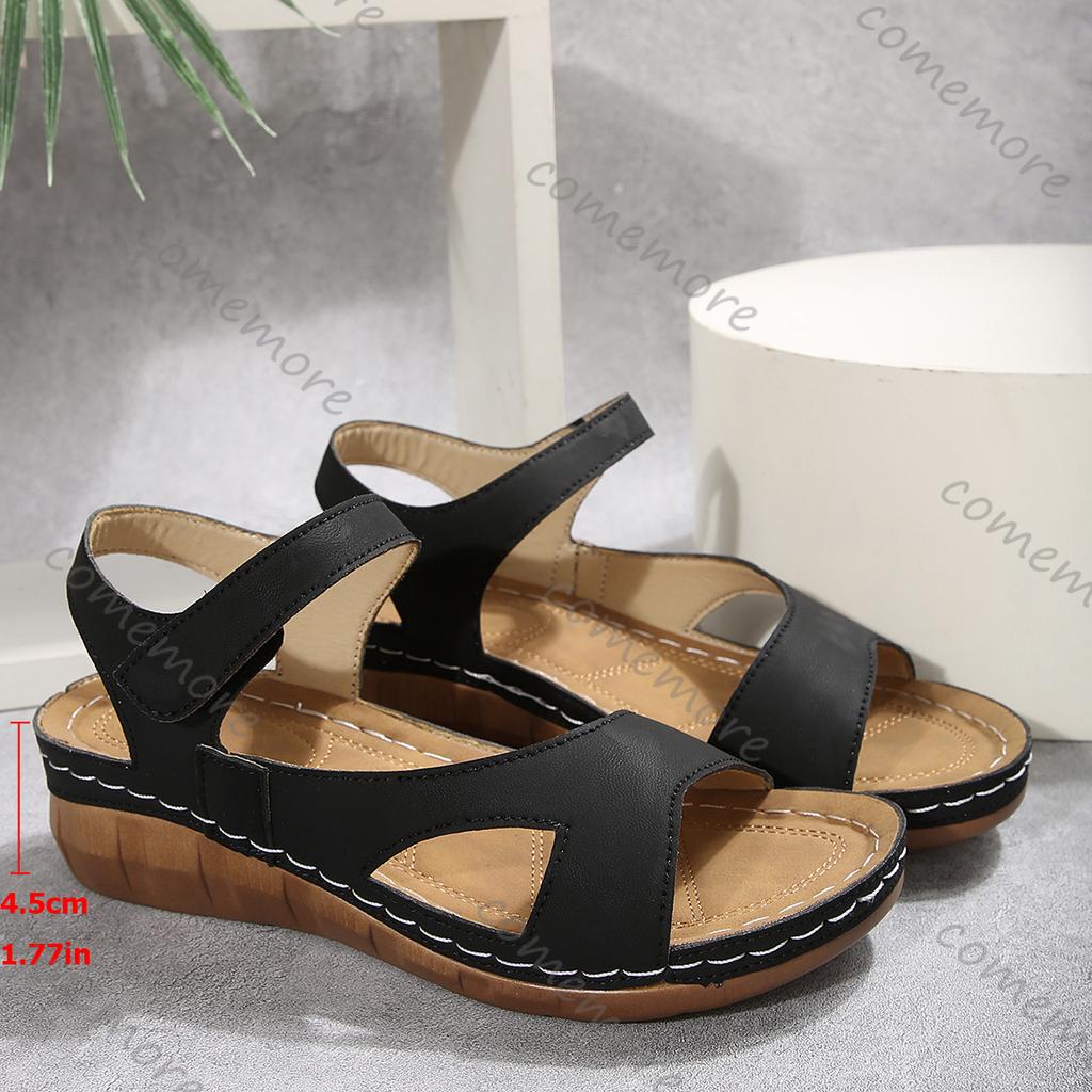 Fashion Comemore Women's Sandals 2025 Summer Sandals Women Heels Sandals Casual Wedges Footwear Summer Shoes Woman Soft Heeled Shoes