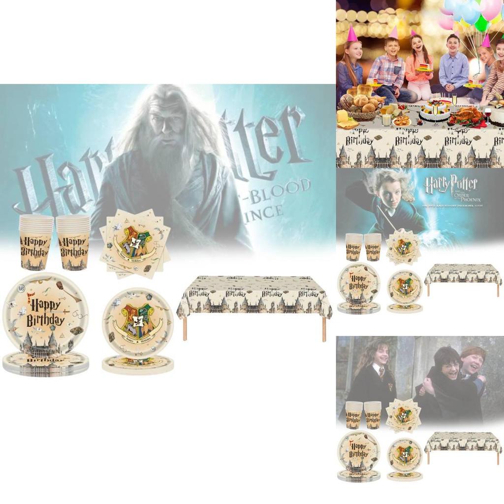 Magical Harry Potter Themed Party Disposable Tableware For Kids Birthday Celebrations