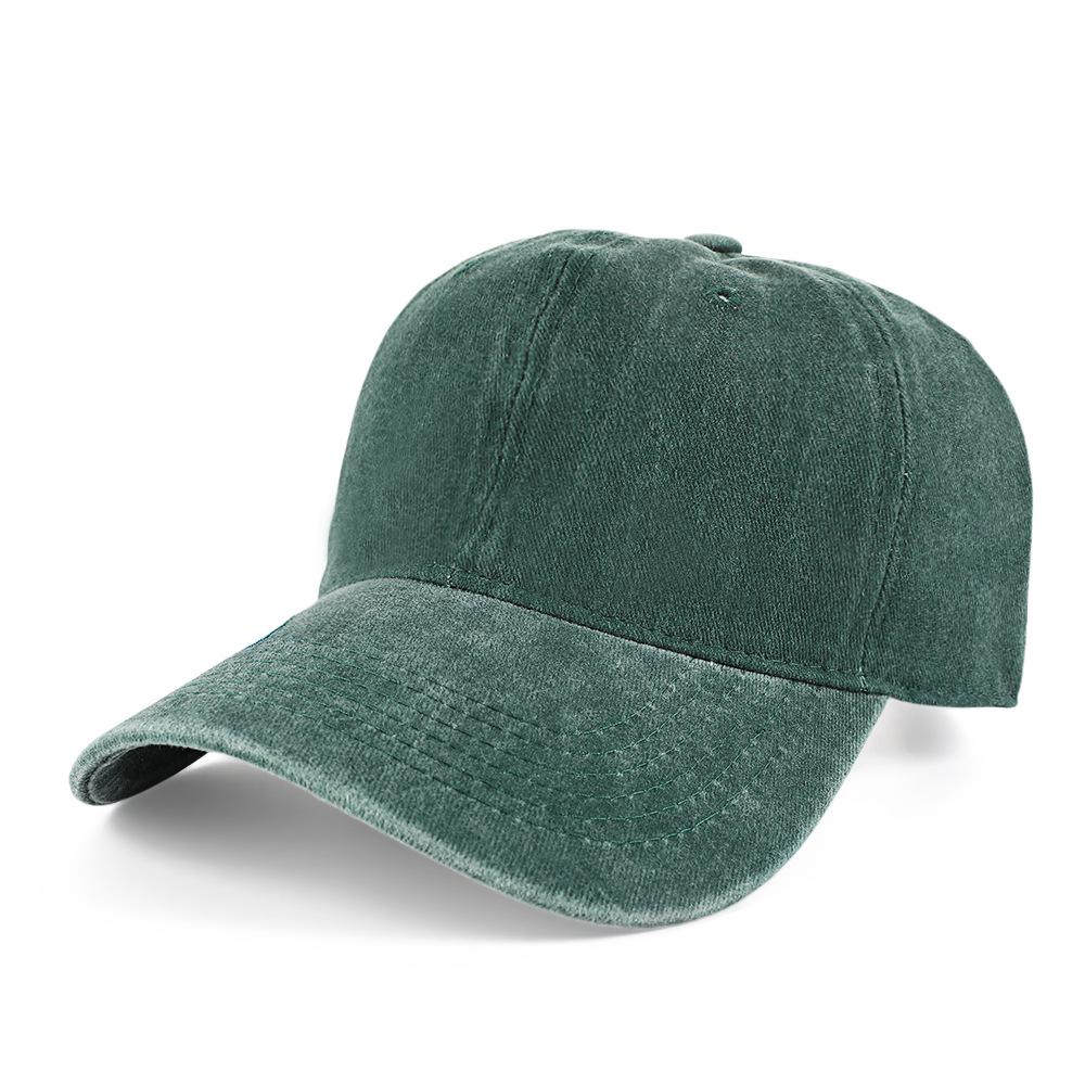 Gewaschene, verwaschene Baseballkappe aus Denim mit auffälligen Nähten, Sechs-Bahnen-Design, Schirmmützen-Stil zur DIY-Individualisierung – Perfekt für Sommer und Herbst.