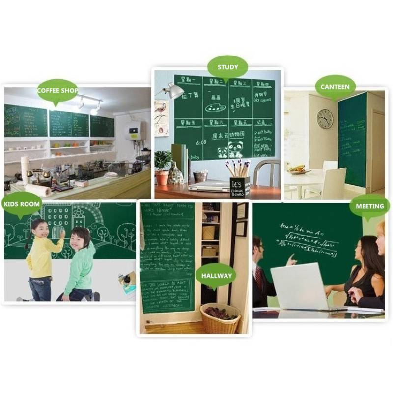 Writable Pvc Wall Sticker Repositionable Blackboard For Kids Doodling And Learning