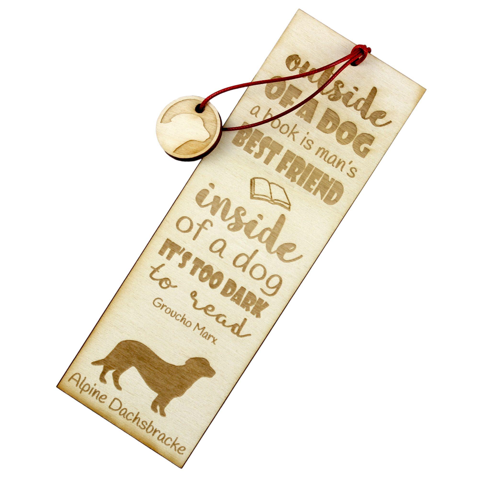 

Alpine Dachsbracke - dog bookmark, personalized bookmark, gift for bookworm from Art-Dog brand