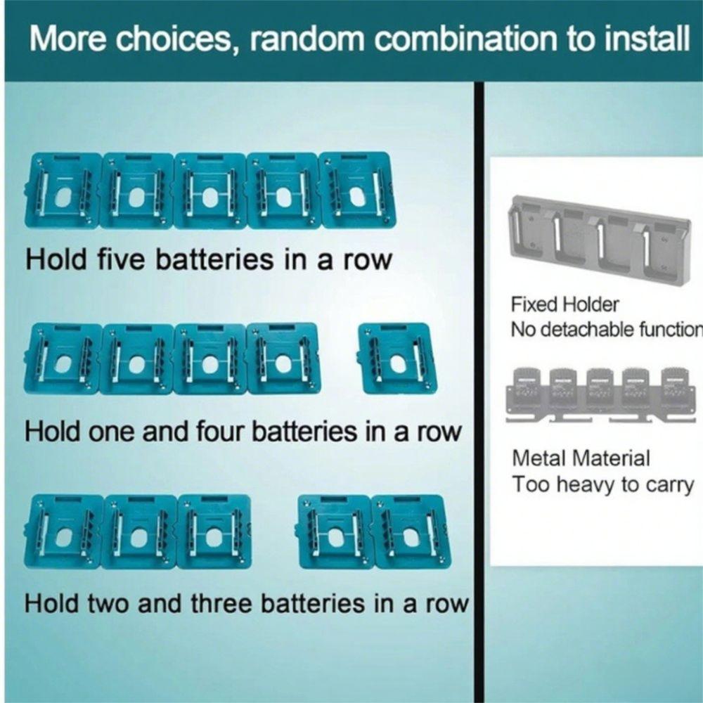 Installation Base Battery Holder Fixed Bracket Battery Mount 18V Battery Storage Tool Bracket