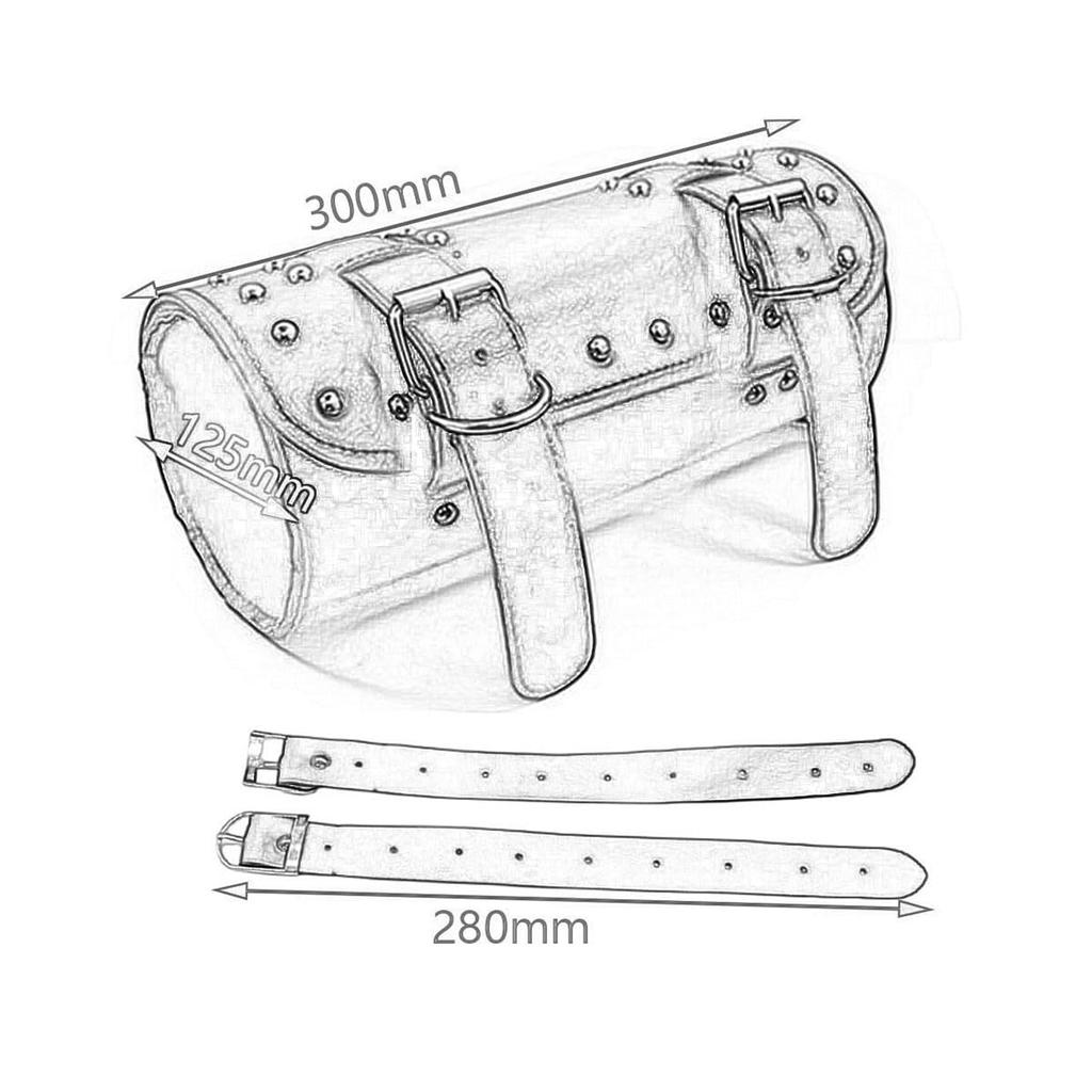 ZCJSZP Motorcycle Tool Bag Round Mini Type Motorcycle Tool Bag Motorcycle Electric Car PU