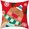 Christmas Cartoon Patterns Throw Pillow Cover With Short Plush Print For Living Room Sofa Decoration Cushion Cover Pillow Covers